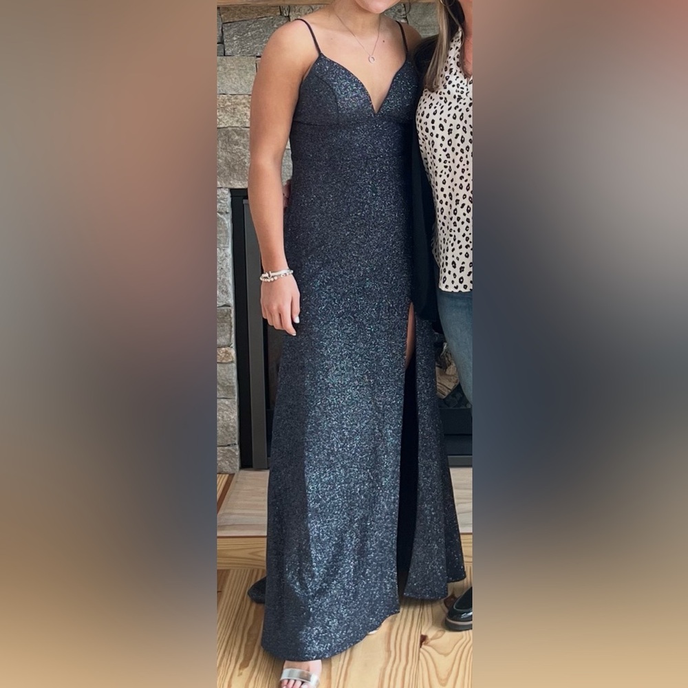 Navy prom dress great condition
